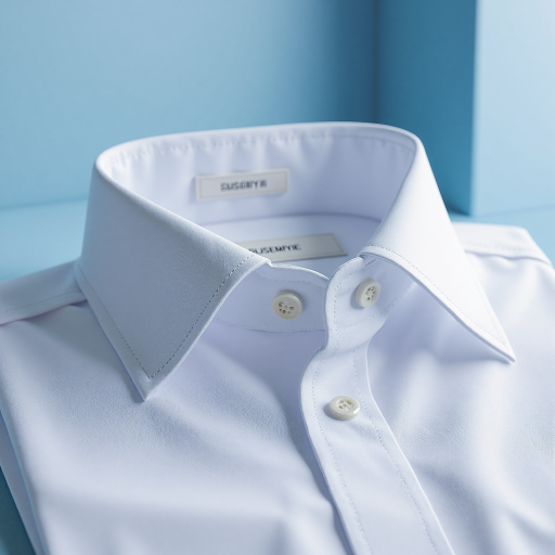 四十岁左右中年男性头像,穿白色衬衫,蓝色背景,专业工程师形象